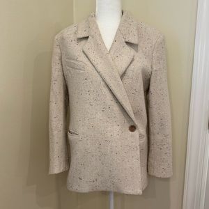 Anine Bing cream tweed coat